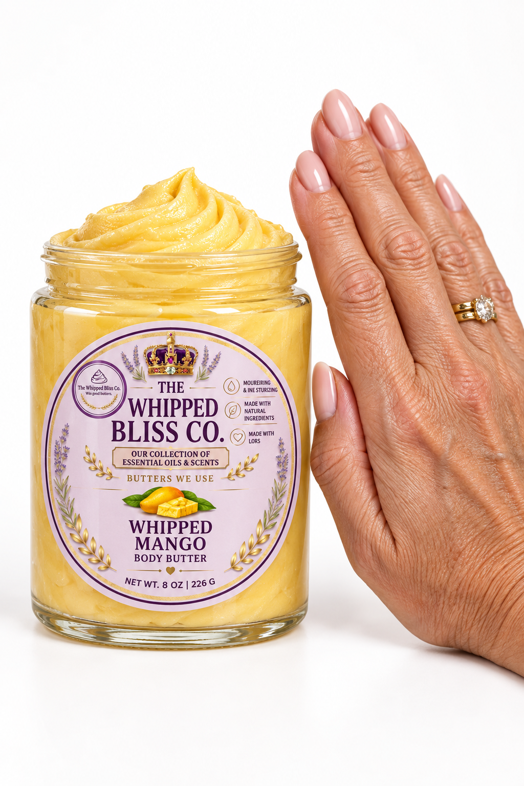 Scale reference of mango body butter jar
